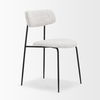 Casey Matte Black Metal with Gray Fabric Dining Chair thumbnail 6