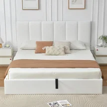 Online Designer Bedroom Juanetta Hydraulic Lift Up Storage Upholstered Platform Bed