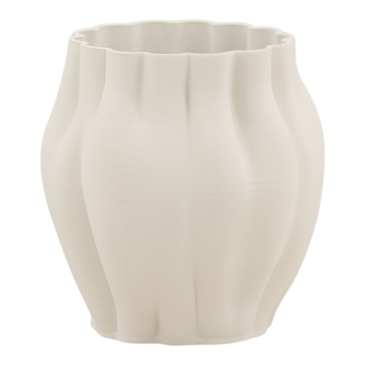 Kaori Vase Ivory Large, Decor by Dovetail, 10.63" width x 11.42" height x 10.63" depth