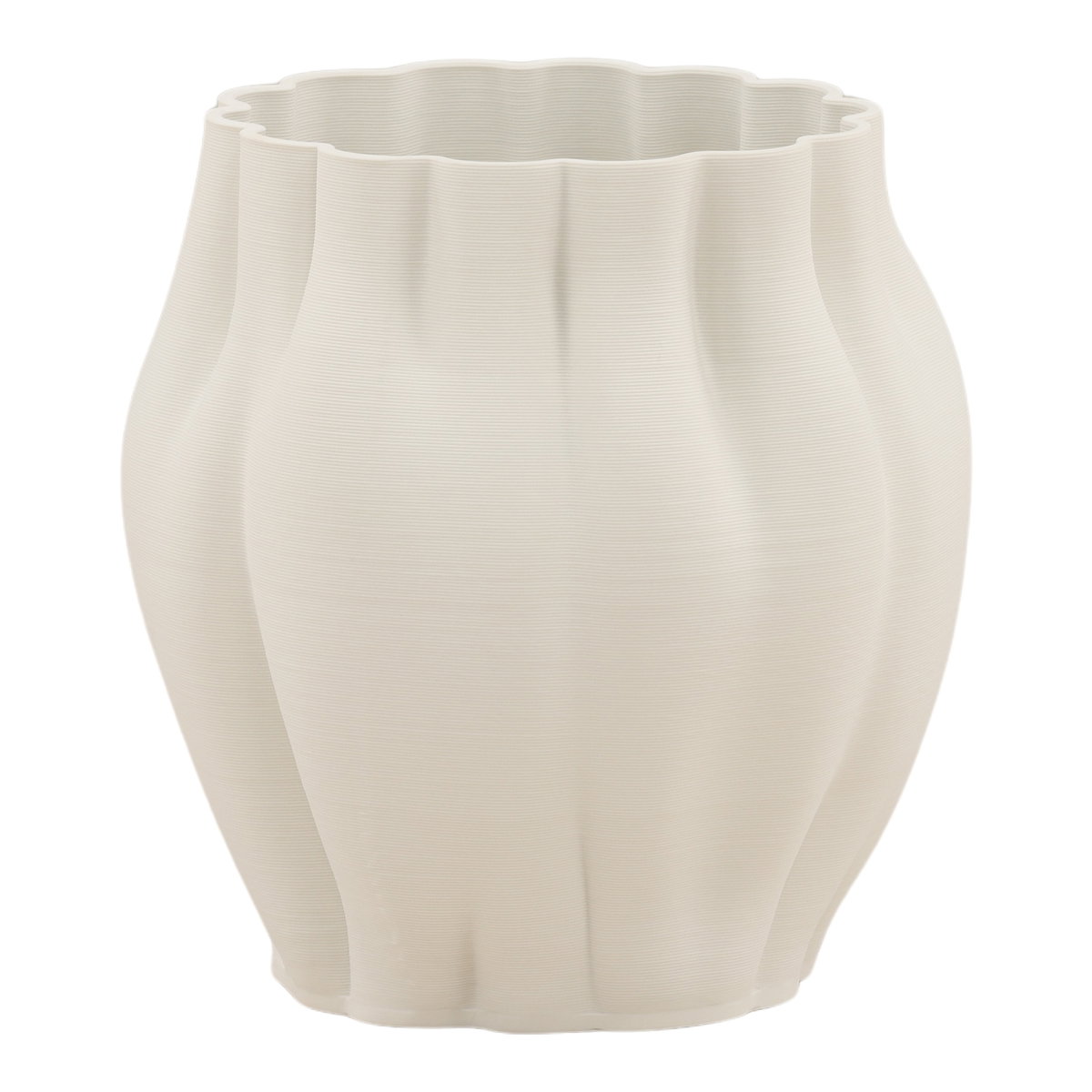 Kaori Vase Ivory Large, Decor by Dovetail, 10.63" width x 11.42" height x 10.63" depth