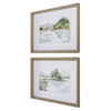 Serene Lake Framed Prints Set/2, Painting by Uttermost, 26.25" width x 20.25" height x 2" depth thumbnail 5