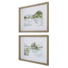 Serene Lake Framed Prints Set/2, by Uttermost, 2'2.25" width x 1'8.25" height x 2" depth thumbnail 5