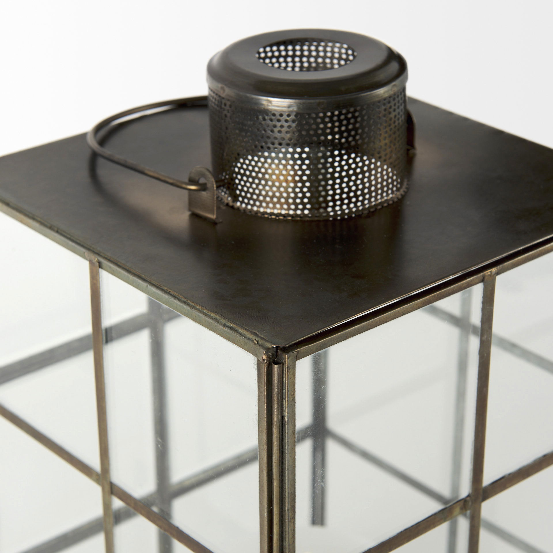 Grimwig (Small) 8L x 8W x 15H LANTERN with SHEET BASE WITHOUT BEVEL, Lighting by Mercana, 8.27" length x 8.27" width x 14.57" height View 11