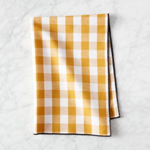 Online Designer Dining Room Golden Yellow Gingham Dish Towel