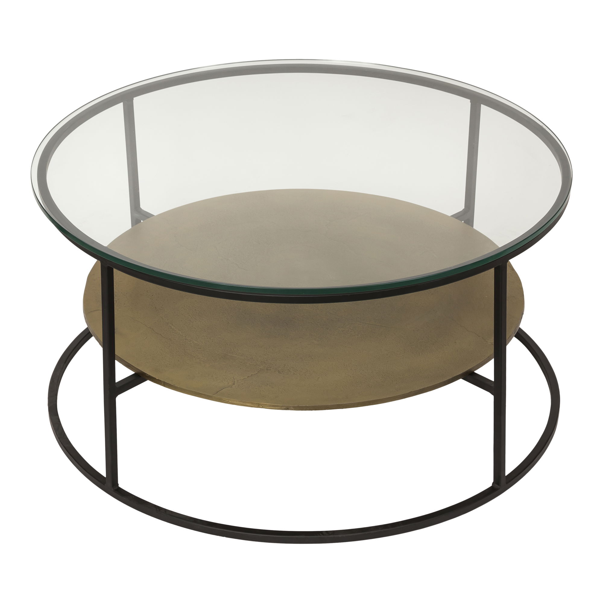 Callie Coffee Table Antique Brass large image 