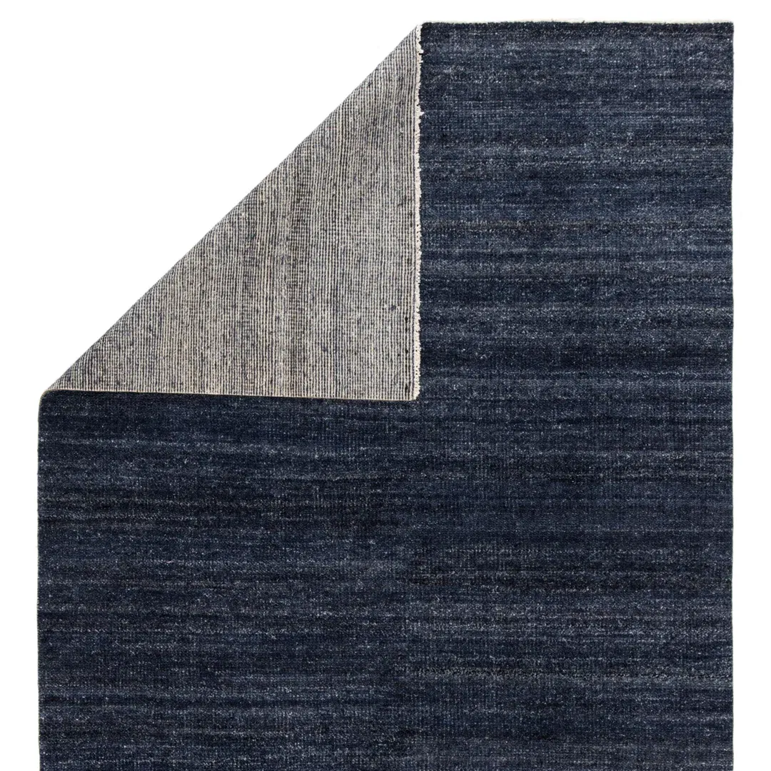 Jaipur Living Origin Hand-Knotted Solid Dark Blue Area Rug (10'X14') large image 
