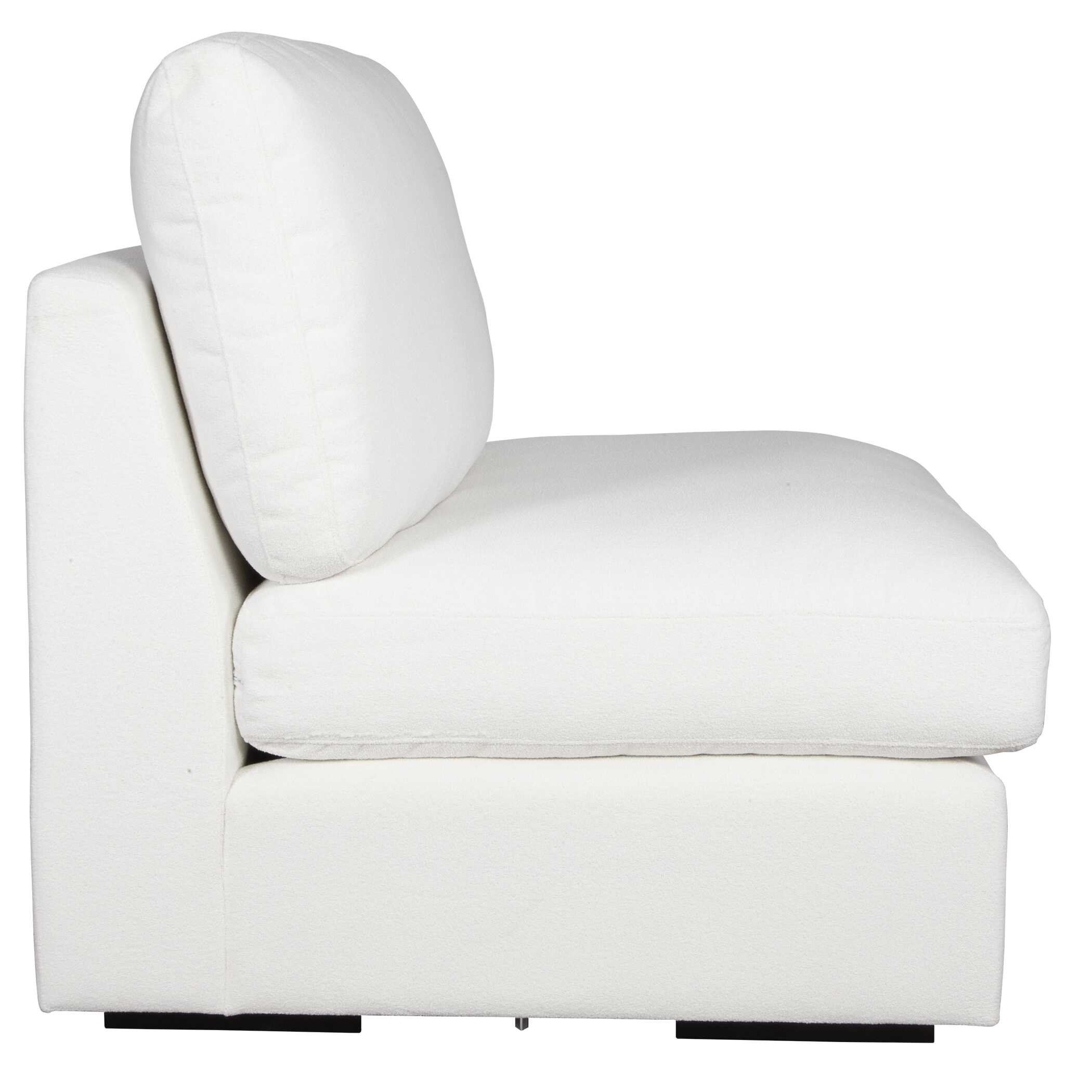 Refuge Armless Arctic White Sofa, Furniture by Uttermost, 40" width x 30" height x 37.5" depth View 5