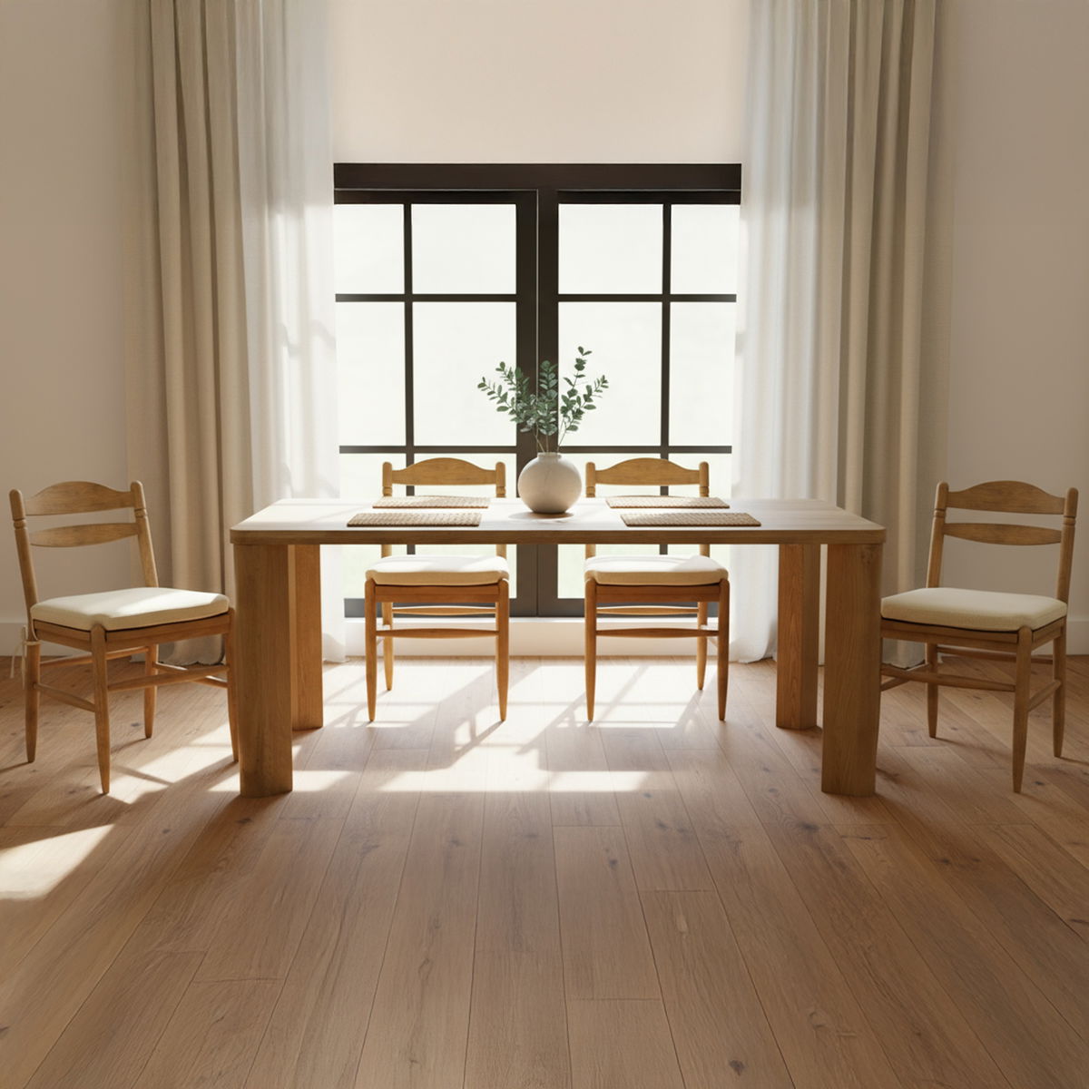 Segment Dining Table Wood Small Heritage Brown, by Moe's Home, 72" width x 30" height x 39" depth View 8