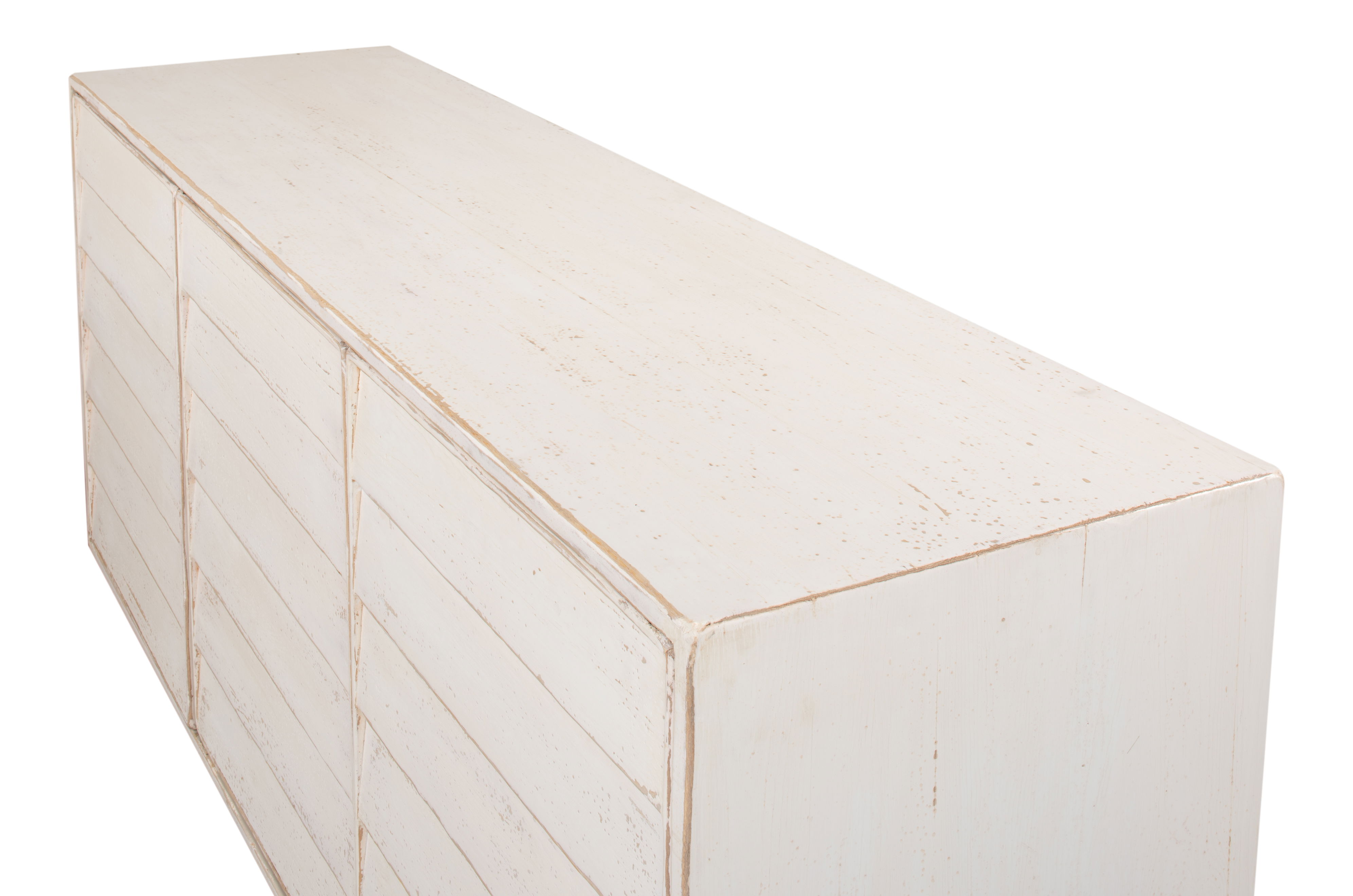 Louvered Sideboard, Whitewash large image 