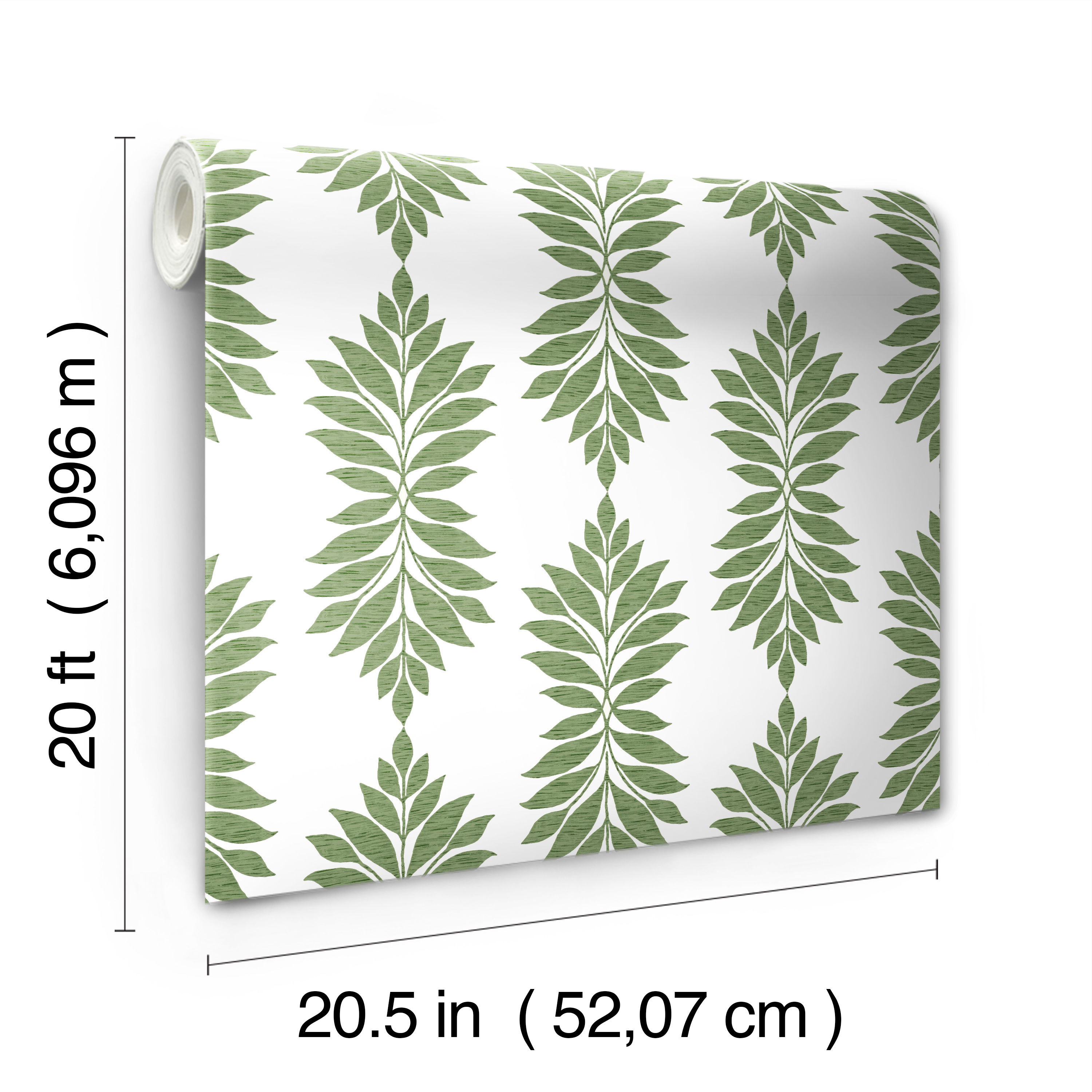 Broadsands Botanica Green Peel & Stick Wallpaper, by York Wall, 20' length x 1'8.5" width x 0.02" depth View 6