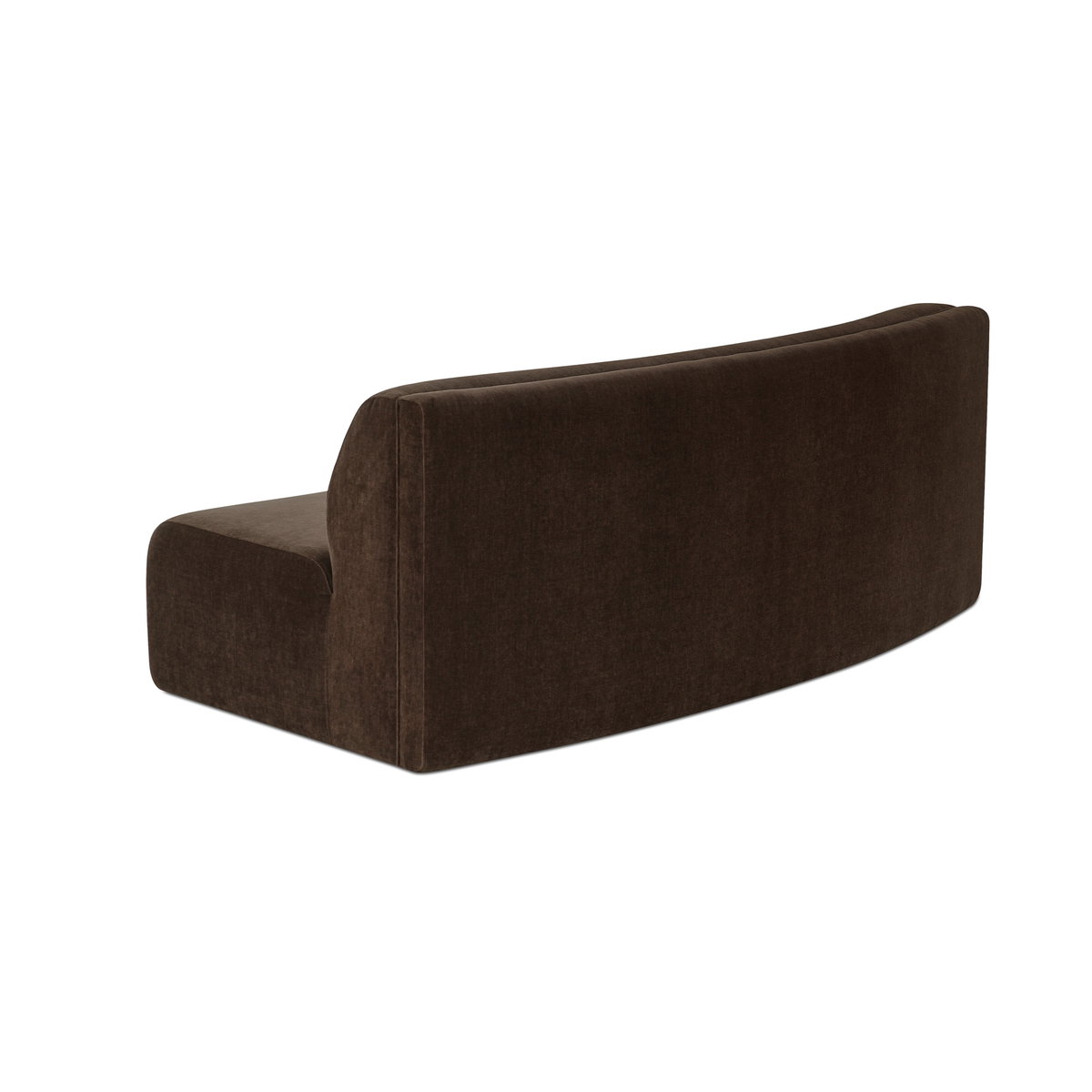 Naomi Concave Sofa Dark Brown, Sectional Sofa by Moe's Home, 80.7" width x 28.3" height x 39" depth View 2