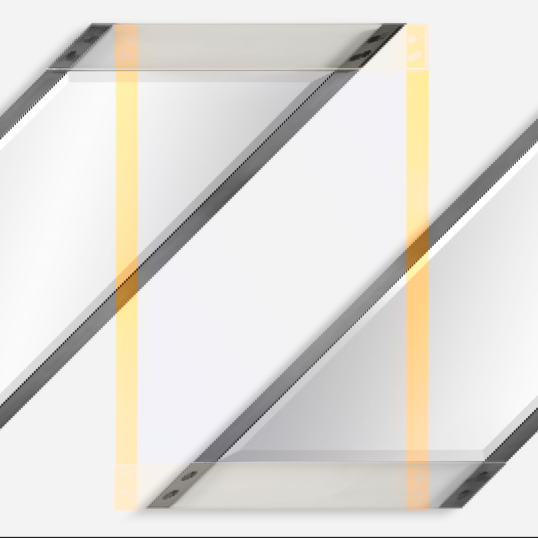 Nera Plated Brass Mirror, by Uttermost, 28" width x 44" height x 2" depth View 1