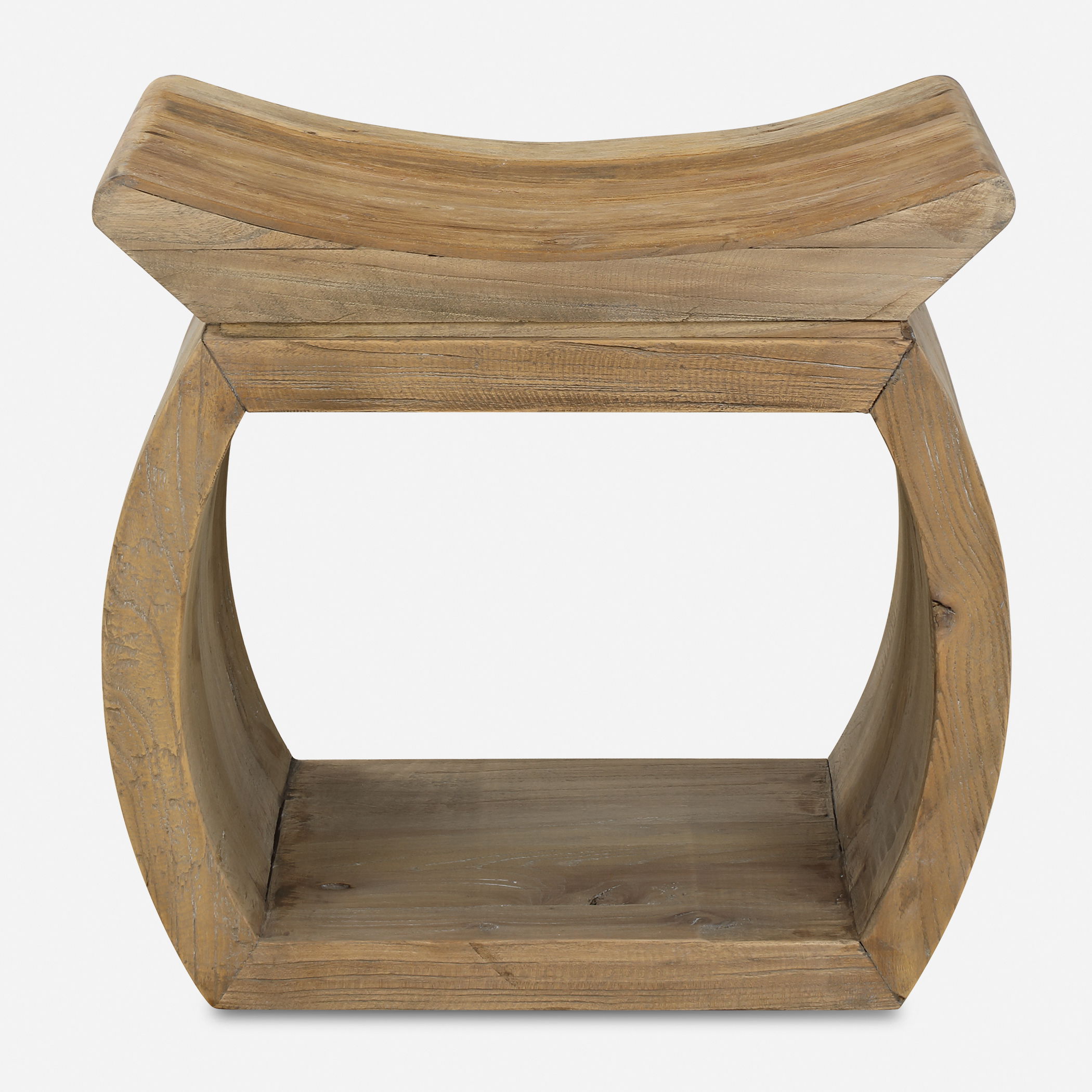 Connor Elm Accent Stool, Furniture by Uttermost, 18" width x 17" height x 14" depth View 1