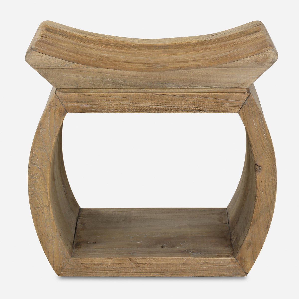 Connor Elm Accent Stool, Low Stool by Uttermost, 18" width x 17" height x 14" depth View 1