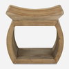 Connor Elm Accent Stool, Low Stool by Uttermost, 18" width x 17" height x 14" depth thumbnail 1