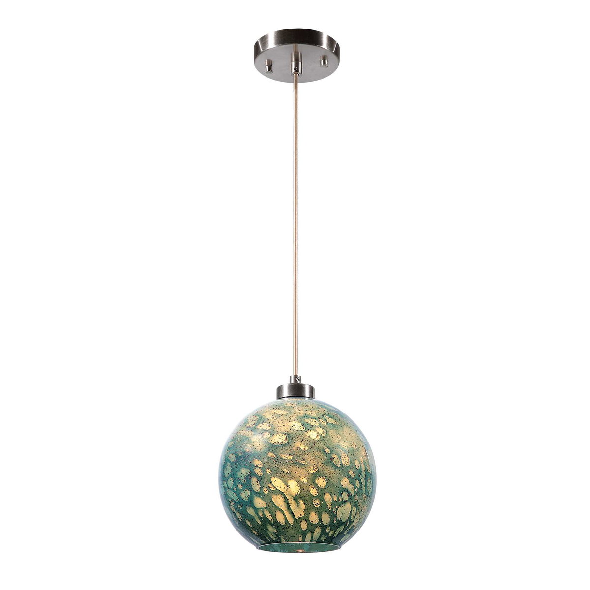 Gemblue1 Light Mini Pendant, Mini Light Pendant by Uttermost, 9.37" width x 10.12" height x 9.37" diameter x 9.37" depth View 7
