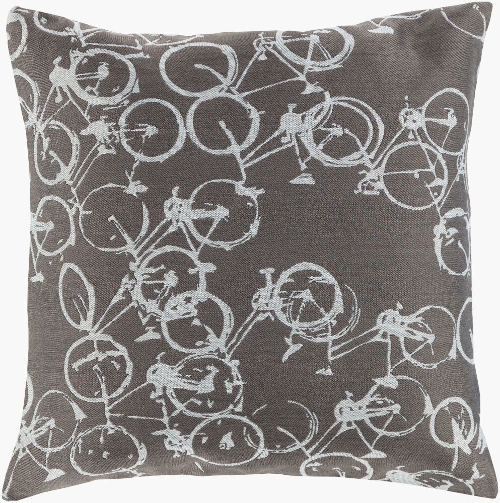 Pedal Power Accent Pillow Poly, Decorative Pillow by Surya, 22" length x 22" width