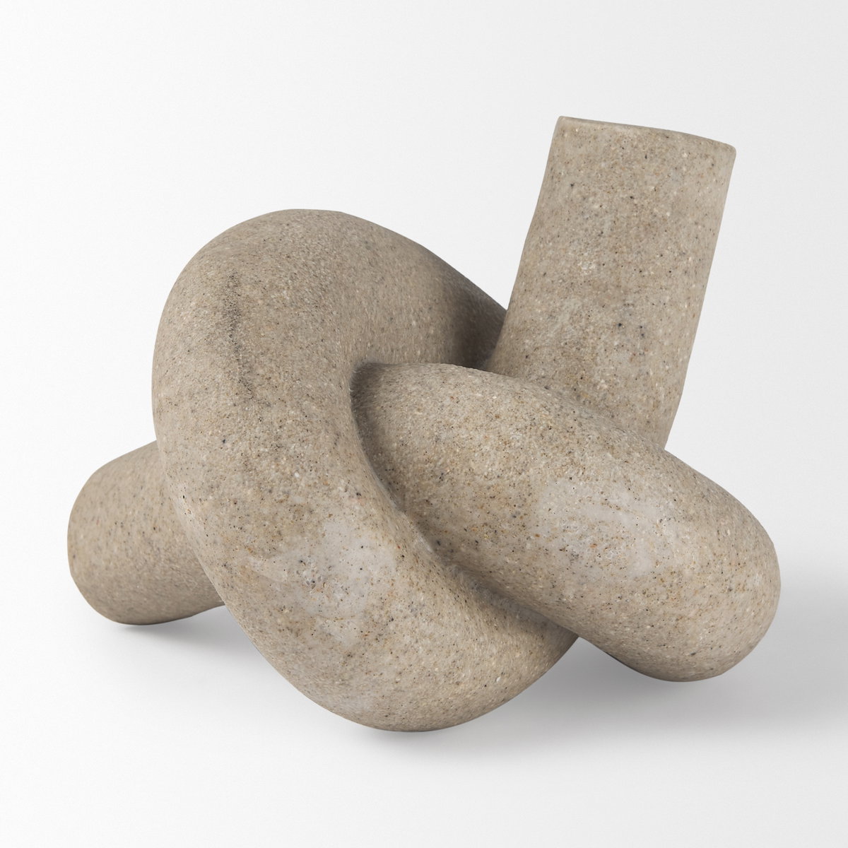 Otto Sandstone Resin Small Knot Sculpture Decorative Object, by Mercana, 7.99" length x 7.01" width x 5" height View 7