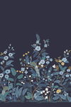 Peacock Navy Wall Mural thumbnail 0