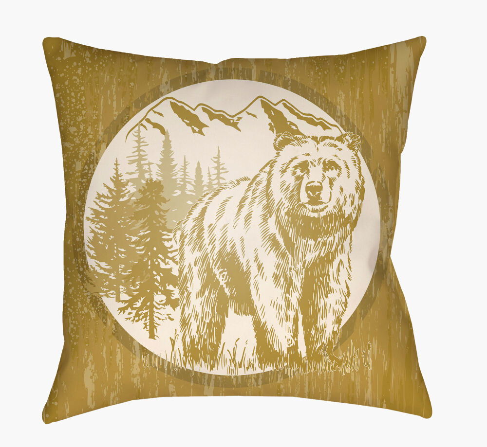 Lodge Cabin Floor Pillow, Decorative Pillow by Surya, 26" length x 26" width