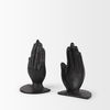 Praying Hands Bronze Cast Iron Book Ends, Bookend by Mercana, 5.91" length x 4.65" width x 7.17" height thumbnail 7