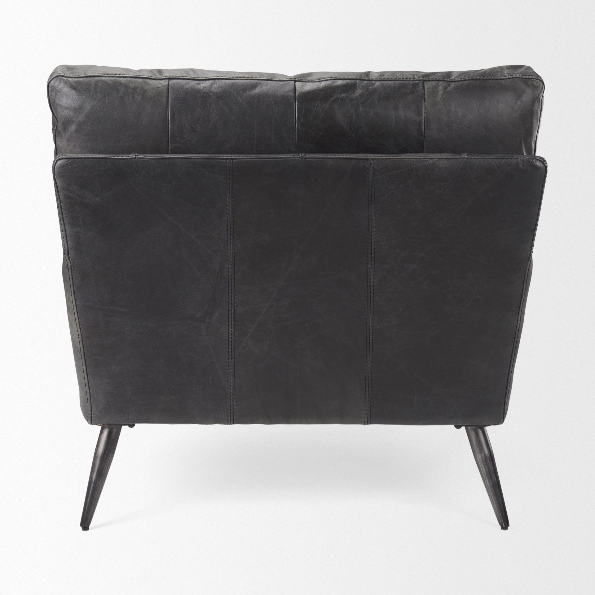 Cochrane  Black Leather Wrapped Chair large image 