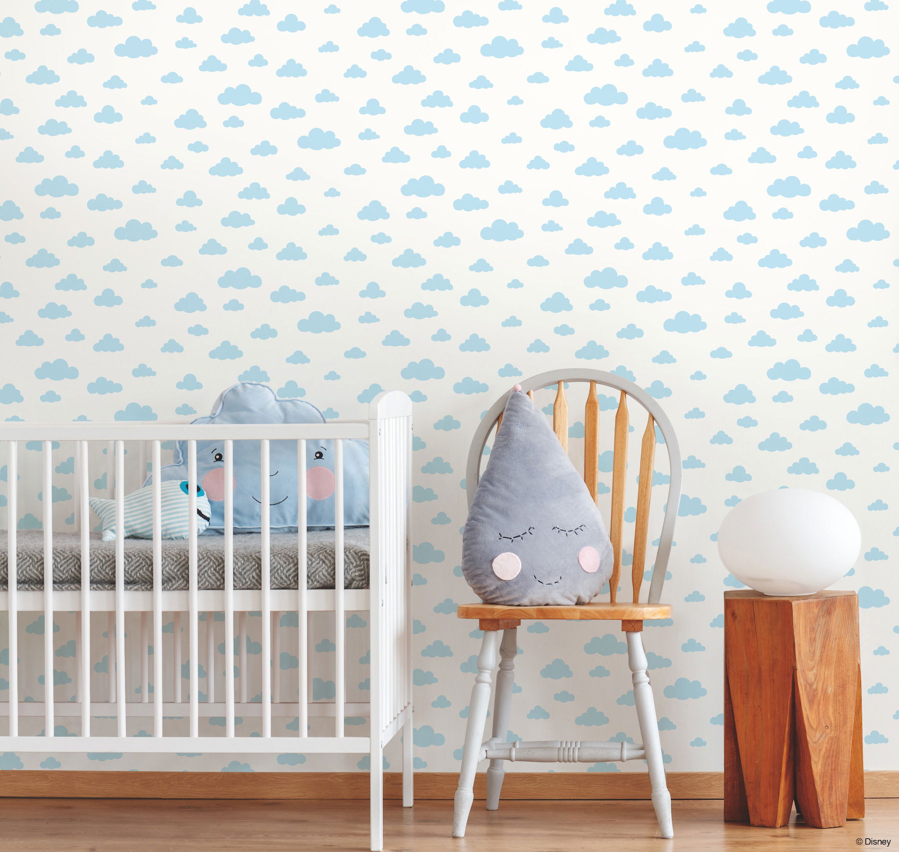 Disney Winnie the Pooh Cloud Blue Wallpaper large image 