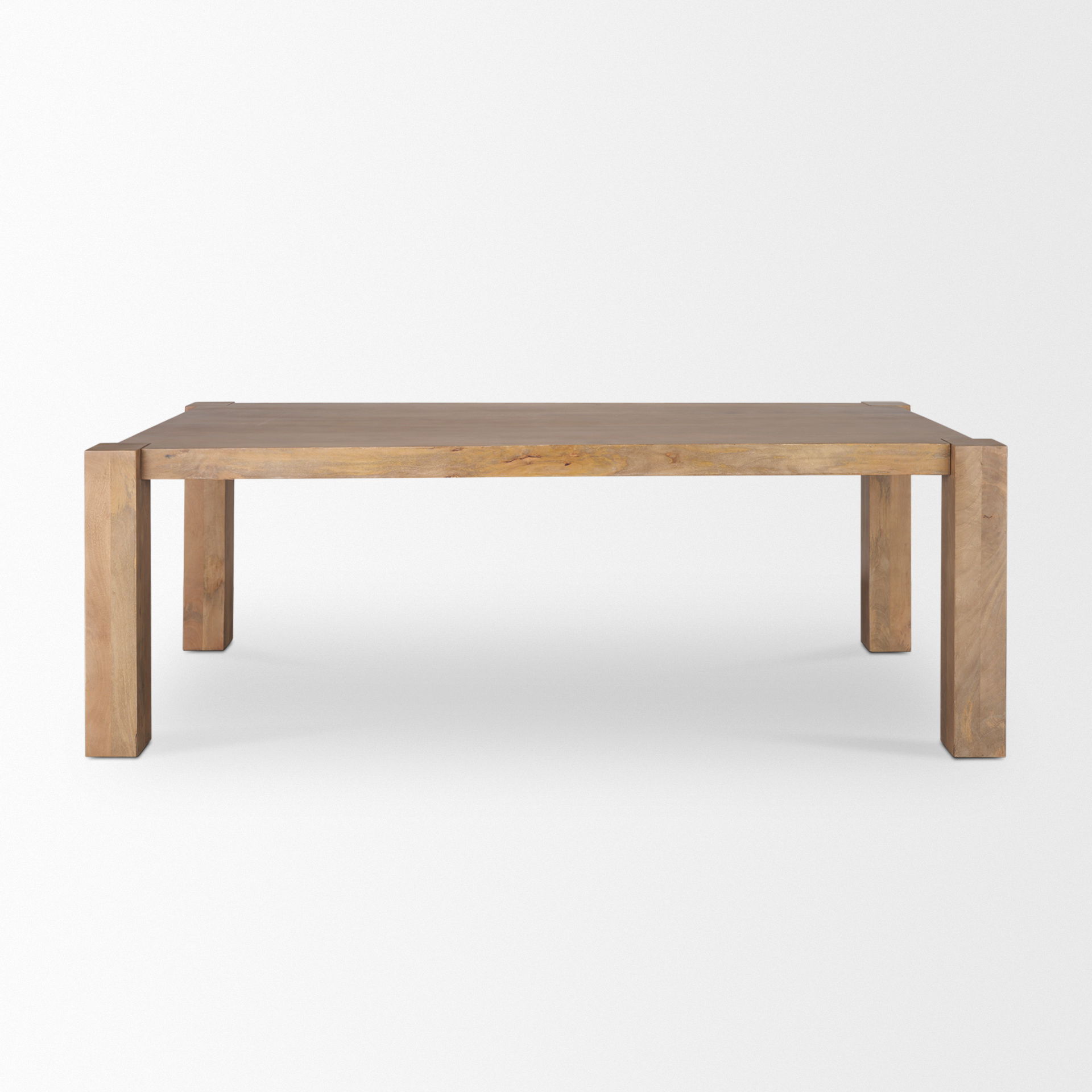 Beth Light Brown Wood Rectangular Dining Table large image 