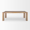Beth Light Brown Wood Rectangular Dining Table thumbnail 3