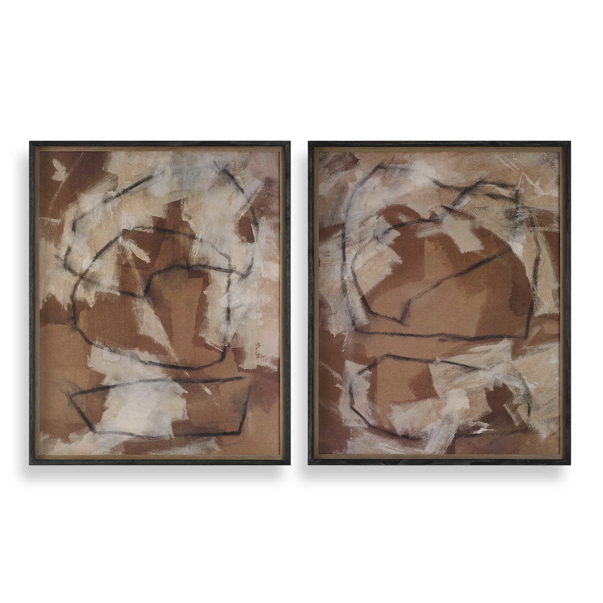 Rush & Dash Framed Prints Set/2, Painting by Uttermost, 34.12" width x 42.12" height x 2" depth View 1