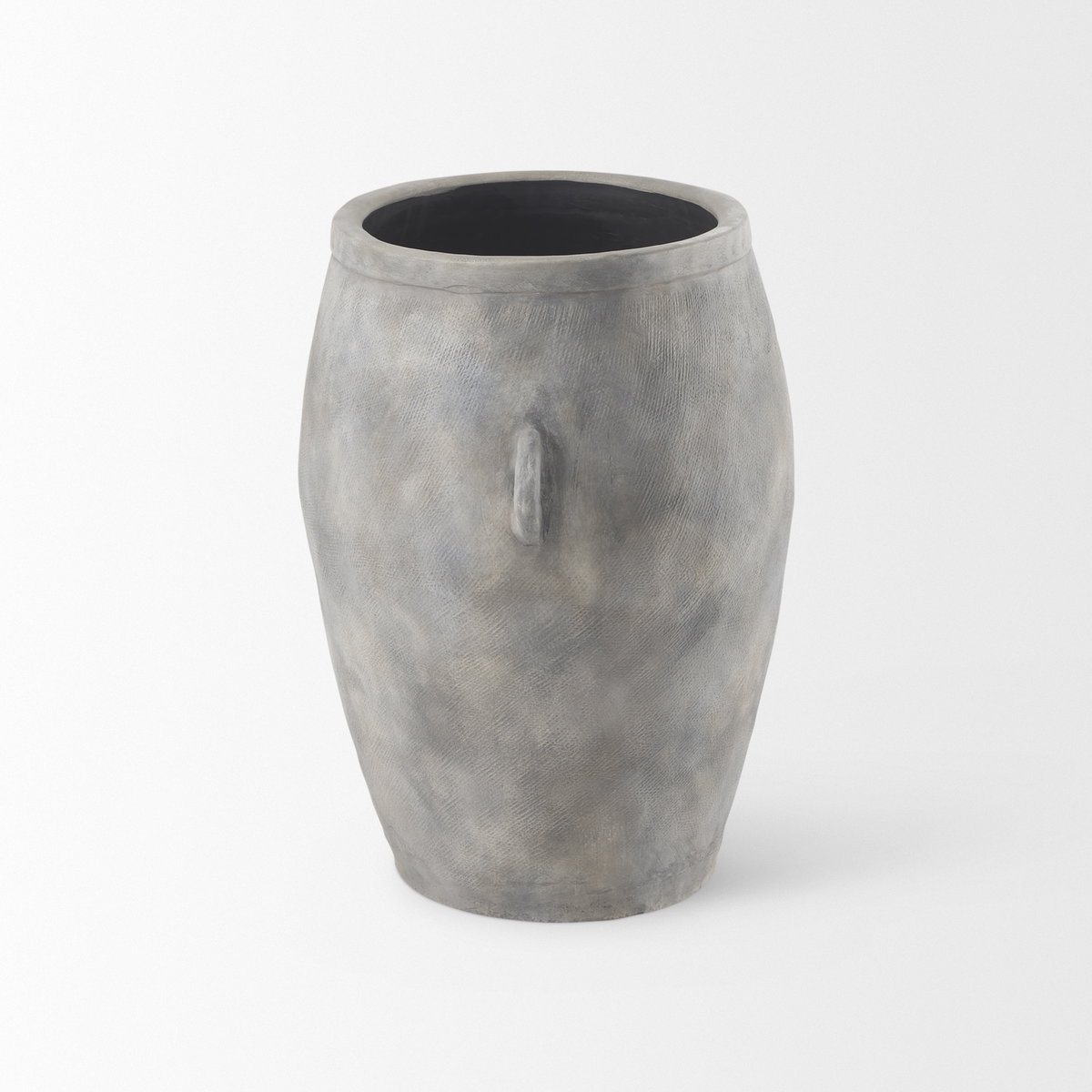 Zuma  Light Gray Ceramic Floor Vase, by Mercana, 27.17" length x 18.11" width x 24.41" height View 4