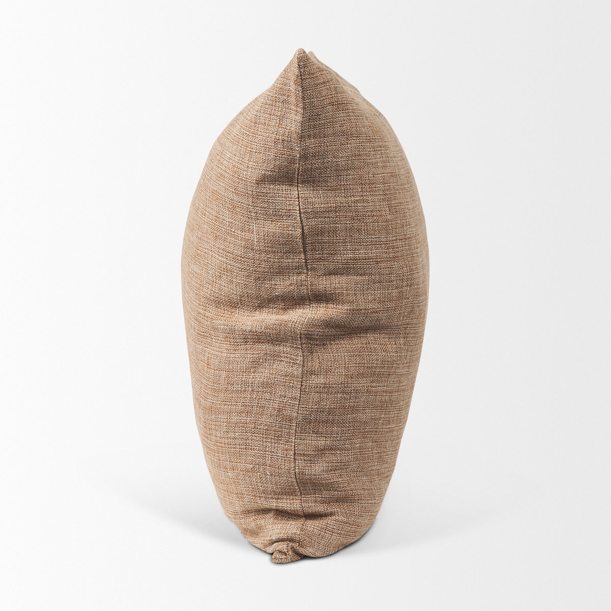 Jacklyn 22x22 Brown Linen Square Decorative Pillow Cover, by Mercana, 22" length x 22" width x 0.2" height View 7