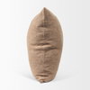 Jacklyn 22x22 Brown Linen Square Decorative Pillow Cover, by Mercana, 22" length x 22" width x 0.2" height thumbnail 7