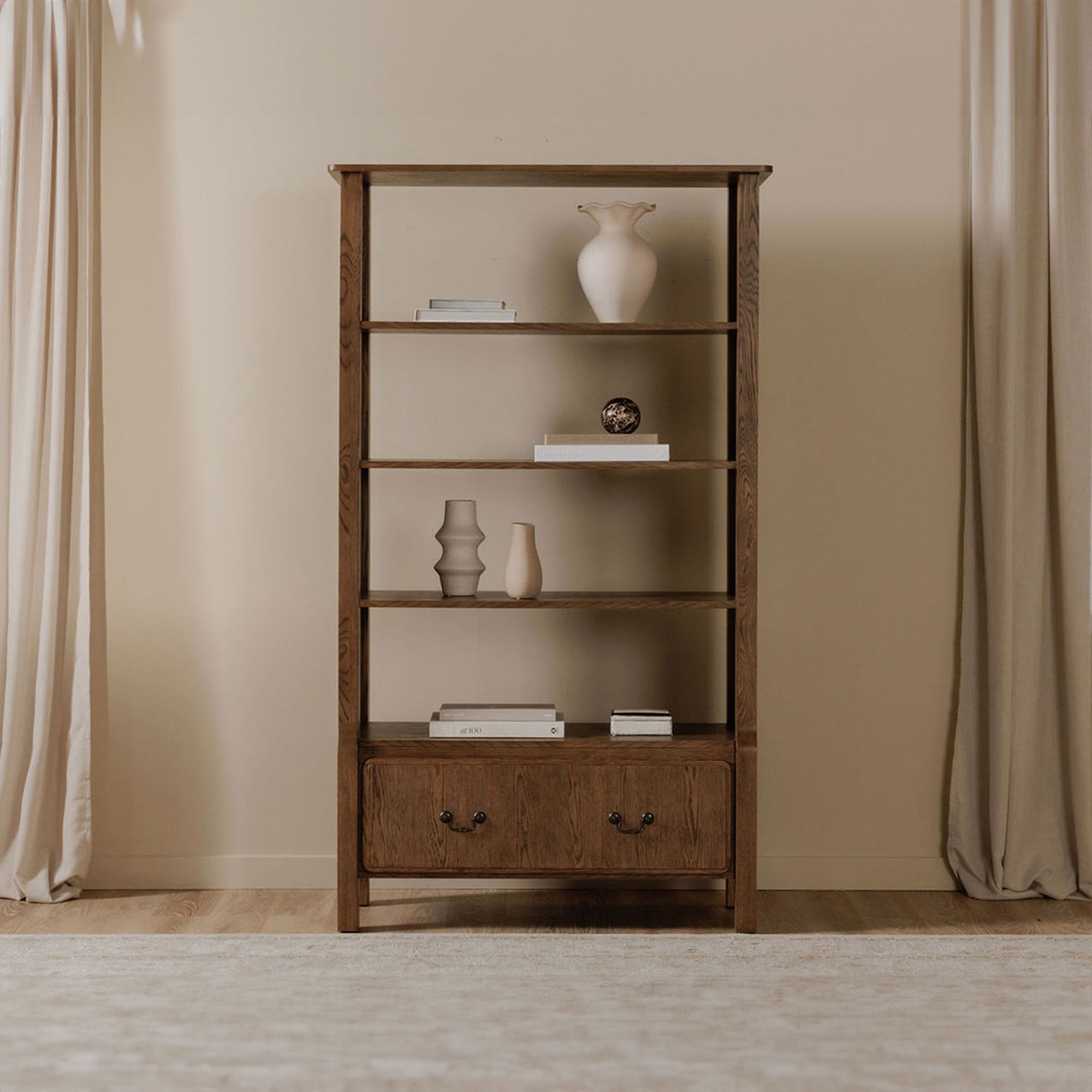 Caroline Bookcase Warm Brown large image 