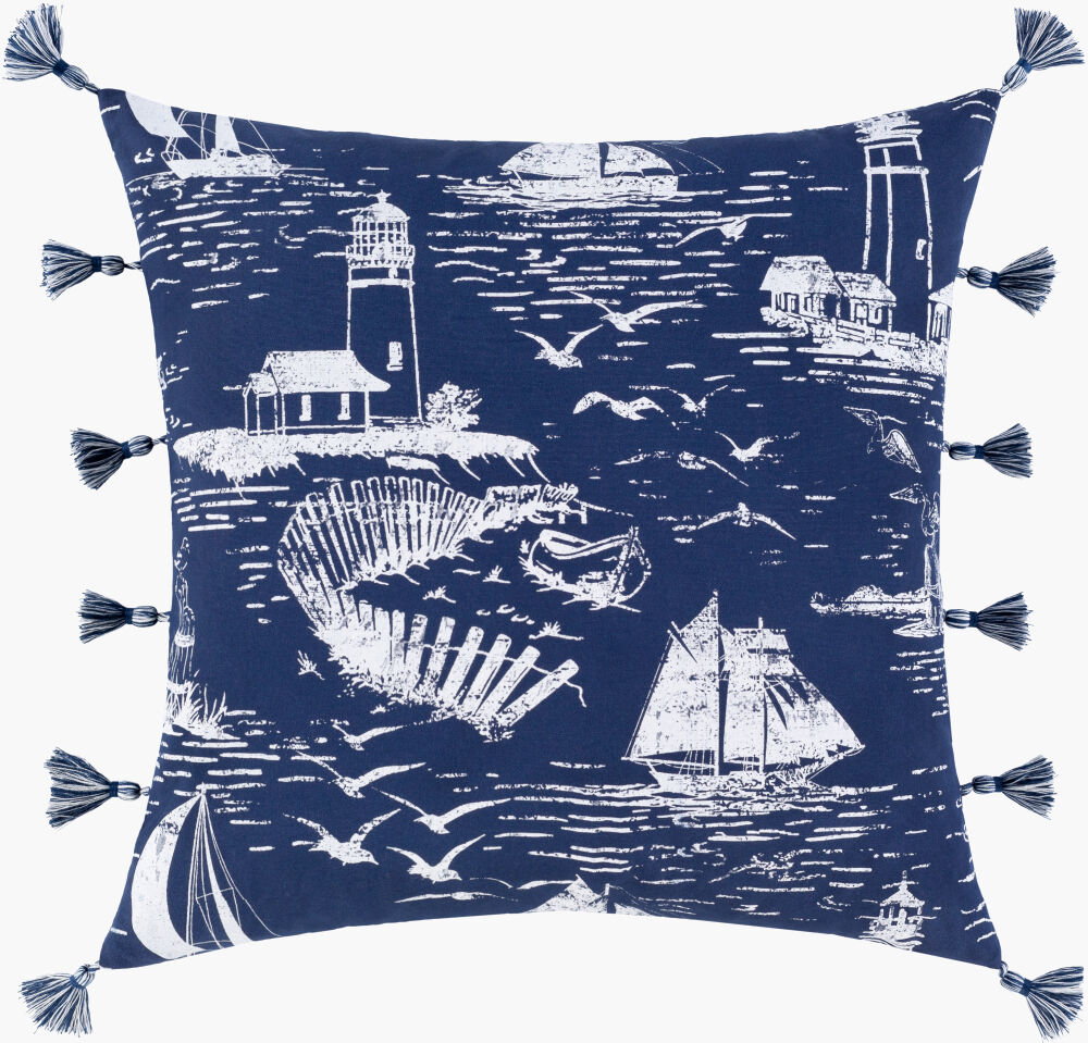 Castaway Accent Pillow, Decorative Pillow by Surya, 22" length x 22" width