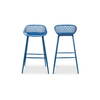 Piazza Outdoor Barstool Blue - Set Of Two, Outdoor Chair by Moe's Home, 1'7.29" width x 3'1.2" height x 1'7.68" depth thumbnail 3
