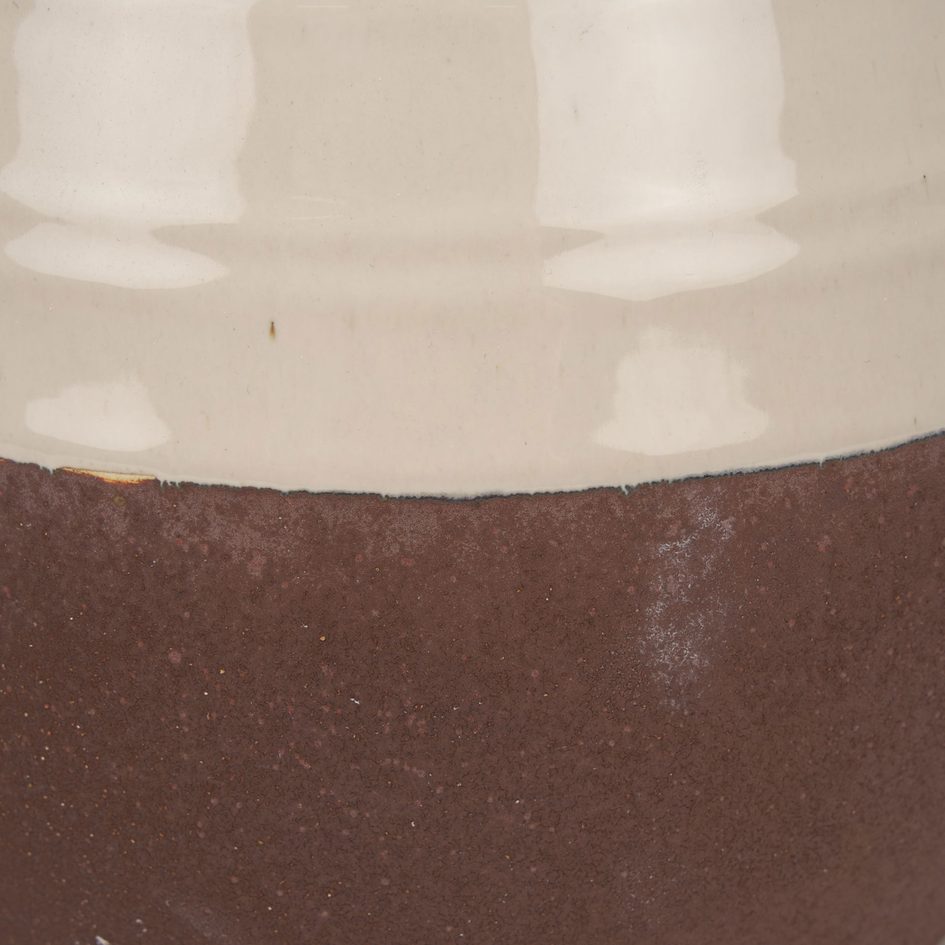 Tryna Small Beige with Matte Brown Ceramic Vase large image 
