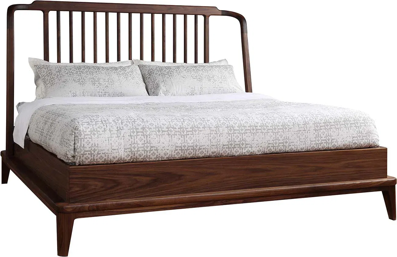 Walnut Grove Spindle Bed, King, by Stickley, 86.5" width x 60" height x 87" depth View 1