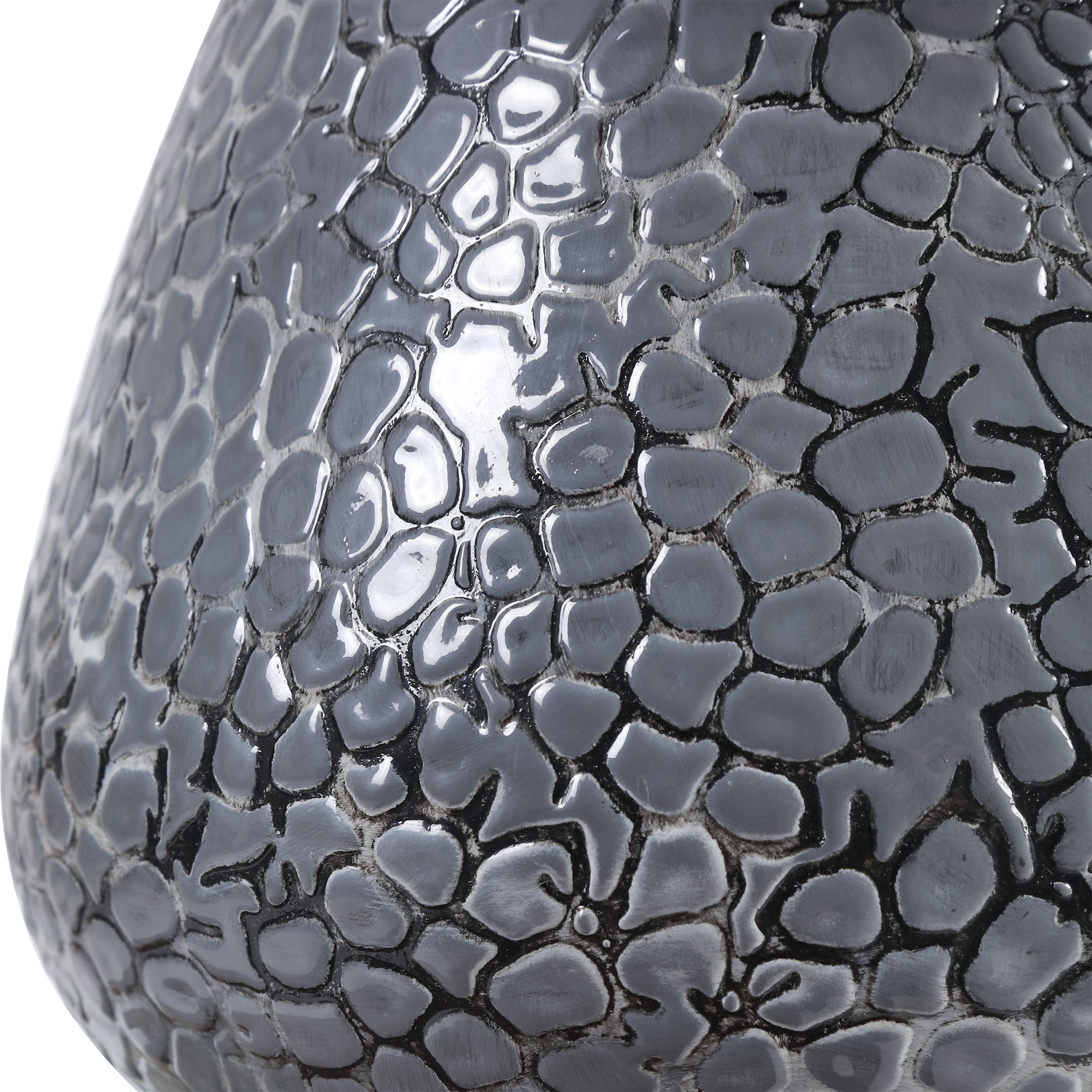 Pebbles Metallic Gray Table Lamp large image 