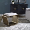 Hoop Small Gold Bench, Benche by Uttermost, 23.75" width x 19.25" height x 15.75" depth thumbnail 2