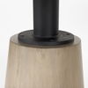 Maxwell 48L x 48W x 30H White Marble Round Top with Black Metal and Wood Pedestal Base Dining Table thumbnail 8