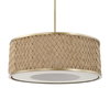 Pinchot 4 Light Rattan Drum Pendant, by Uttermost, 22.25" width x 8.5" height x 22.25" diameter thumbnail 3
