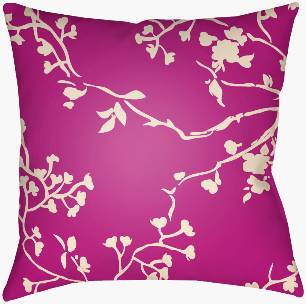 Chinoiserie Floral Accent Pillow, Decorative Pillow by Surya, 18" length x 18" width