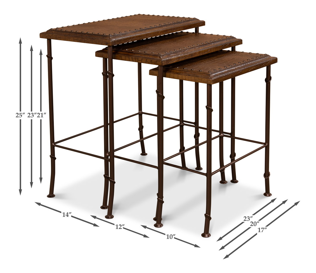 Director's Chair, by Sarreid, 2' length x 1'9" width x 2'7" height View 12