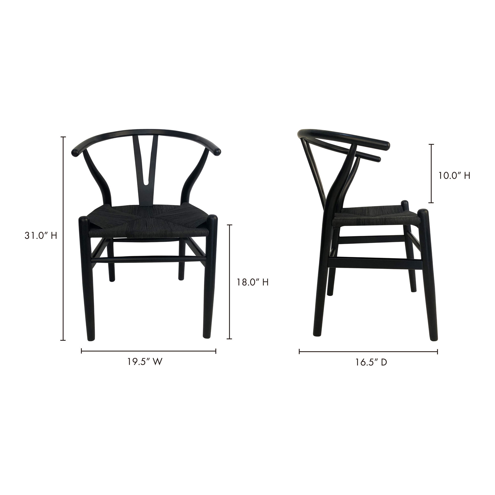 Ventana Dining Chair Black - Set Of Two large image 