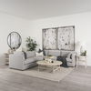 Halston 5 Piece Light Grey Corner Sofa Set thumbnail 1