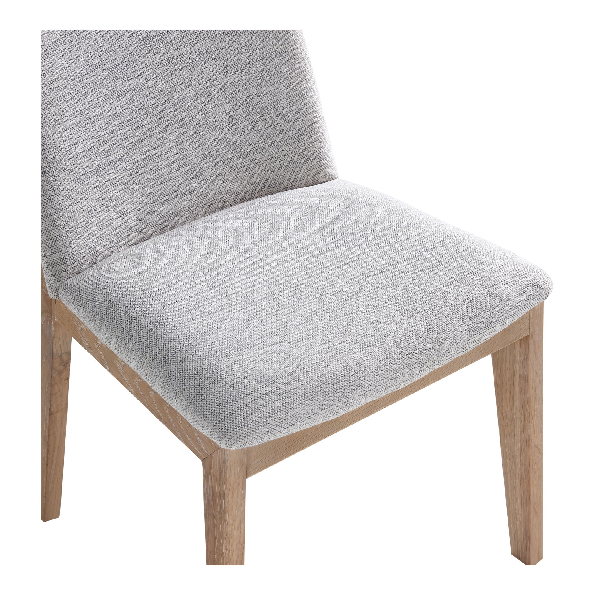 Deco Oak Dining Chair Light Grey - Set Of Two large image 