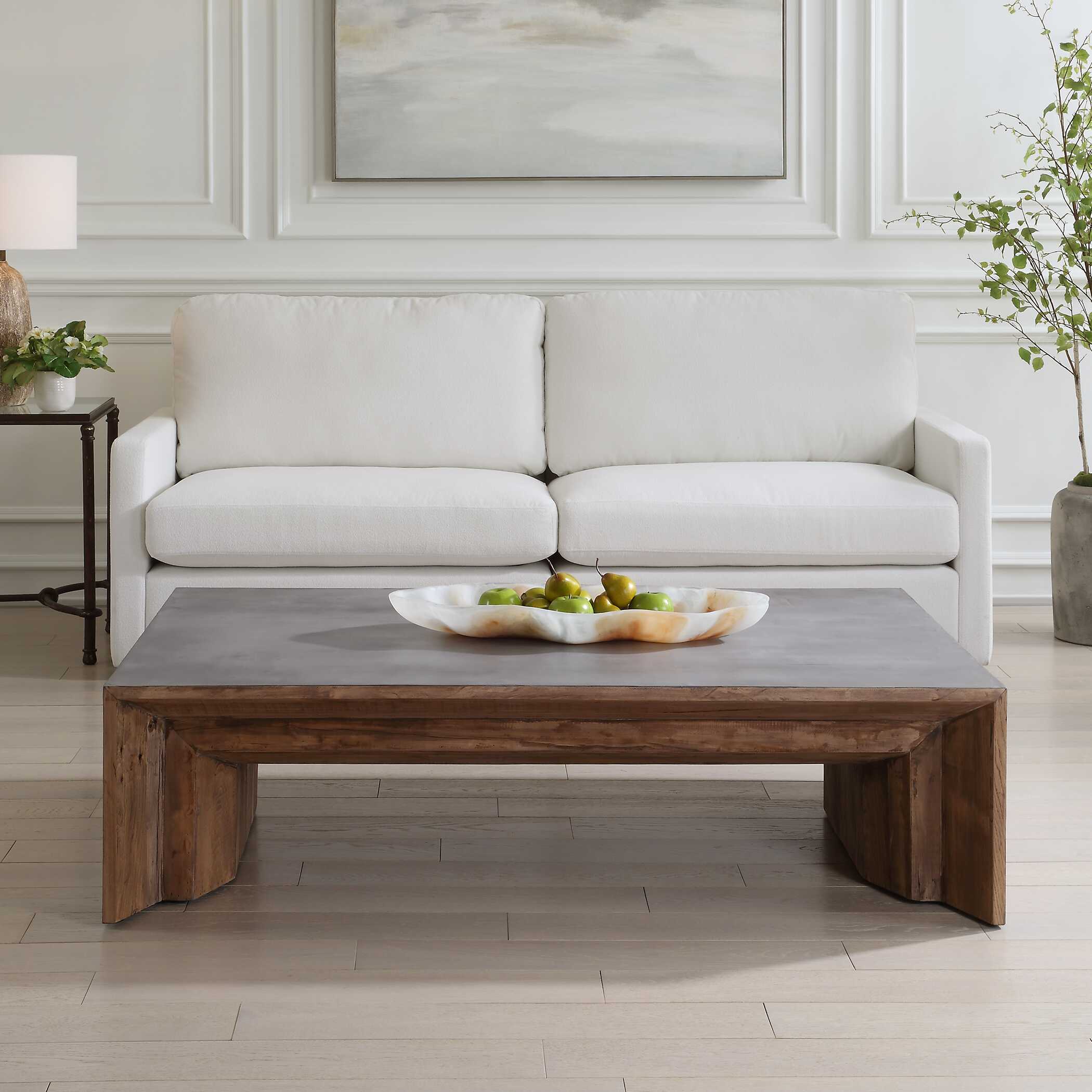 Vail Gray Elm Coffee Table, Furniture by Uttermost, 60" width x 16" height x 40" depth View 2