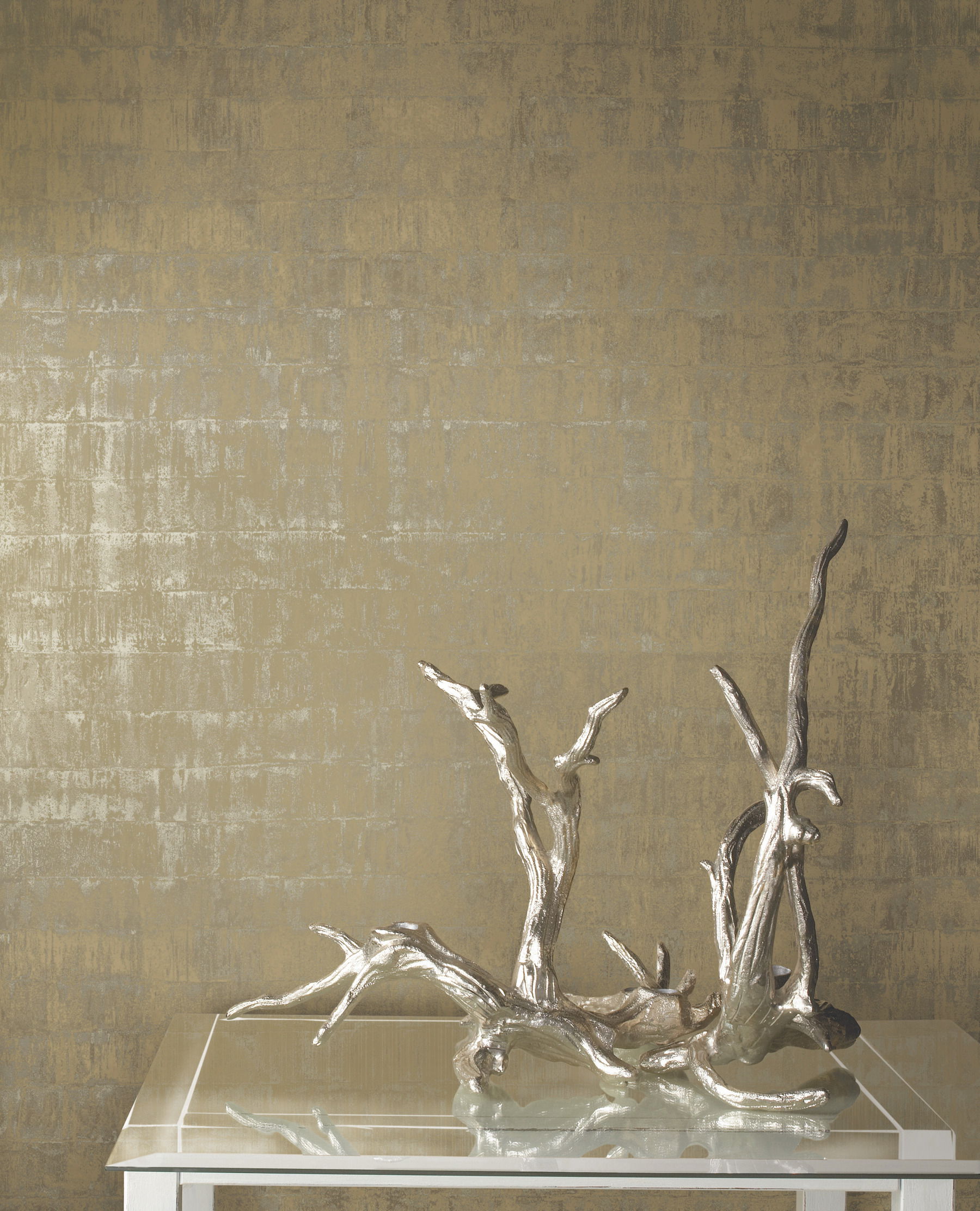 Liquid Metal Gold Wallpaper large image 