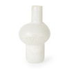 Heket Tall White Glass Vase, by Mercana, 6.89" length x 6.89" width x 12.36" height thumbnail 1